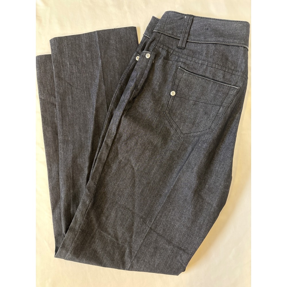 Larry Levine Petite Dark Wash Denim Trousers Straight Leg Jeans Size 4P